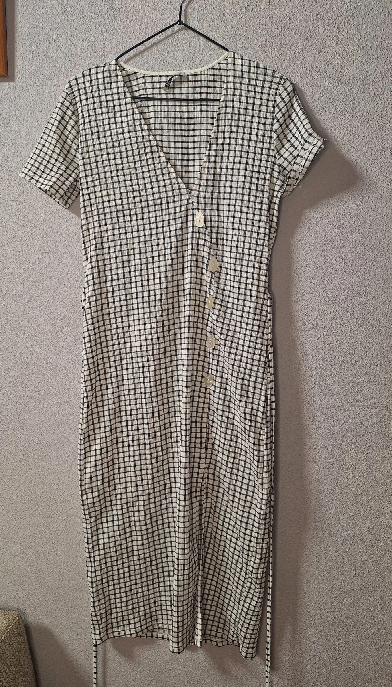 Vestido midi Zara T.S estampado cuadros